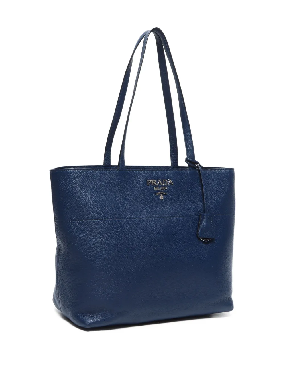 Pre-owned Prada 2010-2025 Leather Tote Bag In Blue