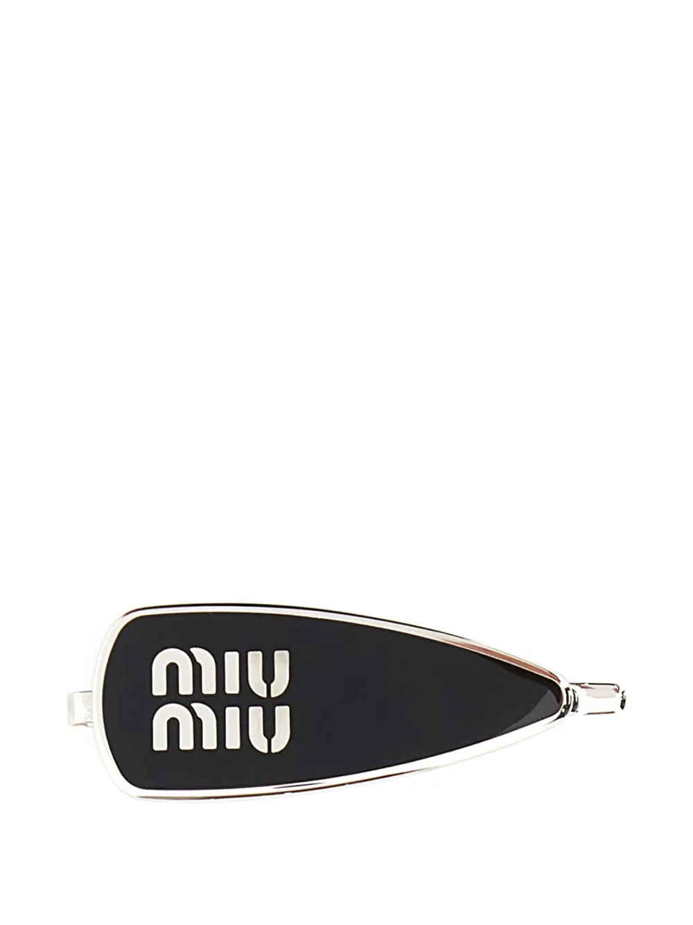 Miu Miu hårklämma med präglad logotyp | svart | Image 1