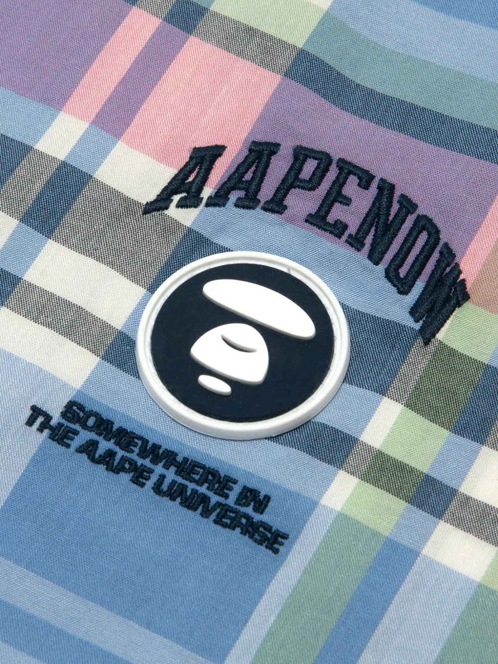 AAPE BY *A BATHING APE Geruit overhemd Blauw
