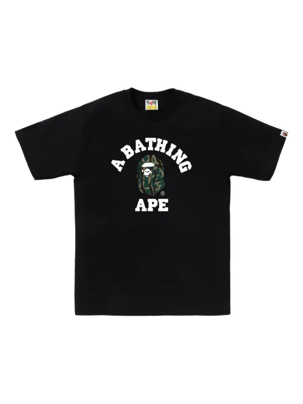 A BATHING APE® Camo College Tシャツ | ブラック | FARFETCH JP