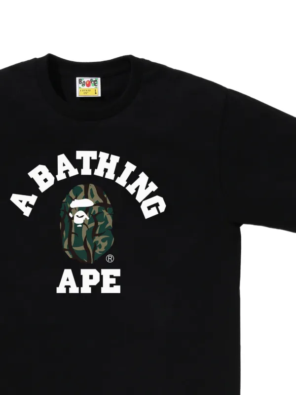 A BATHING APE® Camo College Tシャツ | ブラック | FARFETCH JP