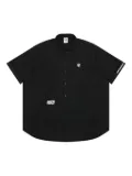 AAPE BY *A BATHING APE® logo-appliqué shirt - Black