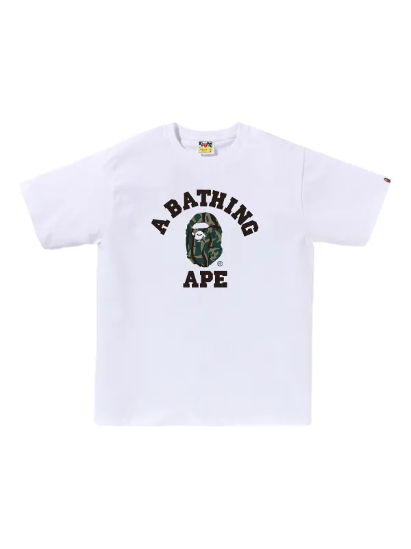 A BATHING APE® Camo College T-shirt White FARFETCH ID