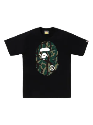 A BATHING APE® カモフラージュ Tシャツ | ブラック | FARFETCH JP