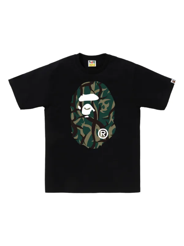 A BATHING APE BAPE HEAD ロゴTシャツ L tee シャーク BAPE HAPPY NEW YEAR BAG 2019 supreme stussy とのコラボで有名 A BATHING APE® Camo Big Head T-shirt | Black | FARFETCH