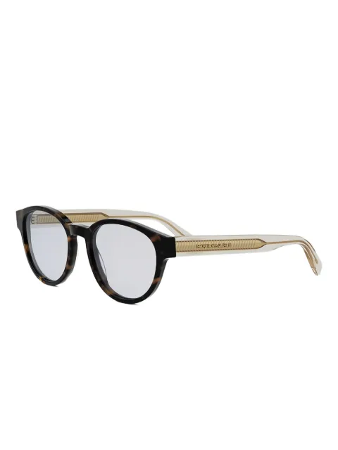 Bvlgari lentes con armazón redonda estilo carey