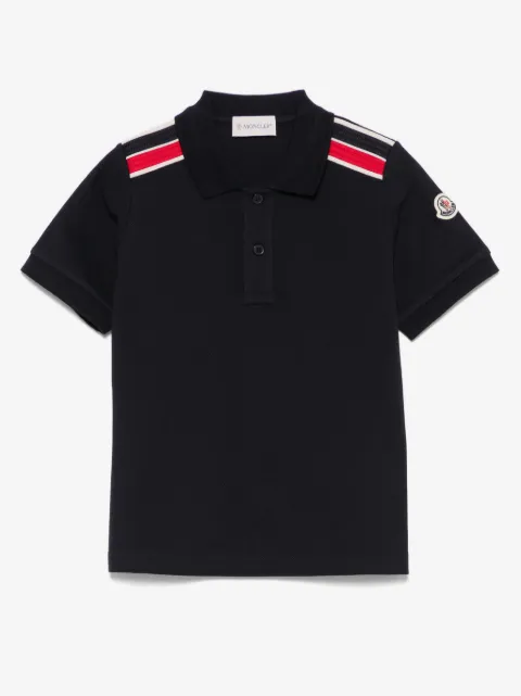 Moncler Enfant playera tipo polo con parche del logo