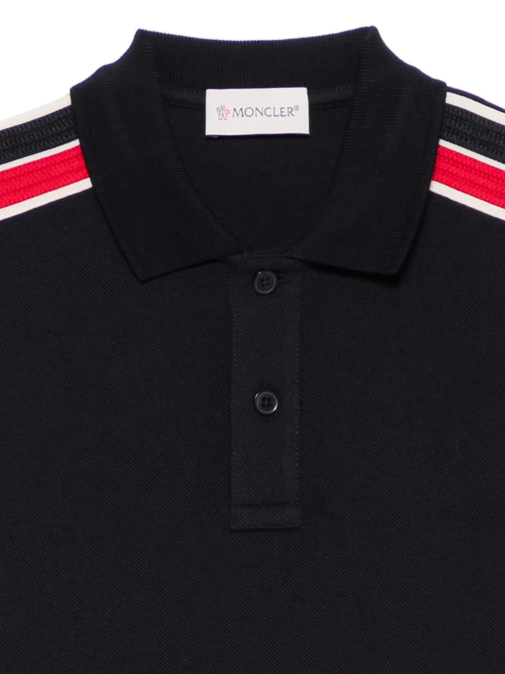 Moncler Enfant Poloshirt met logopatch Blauw