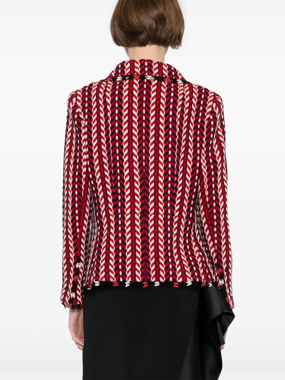 Pre-owned Chanel 2004 Button-up Jacket In Red