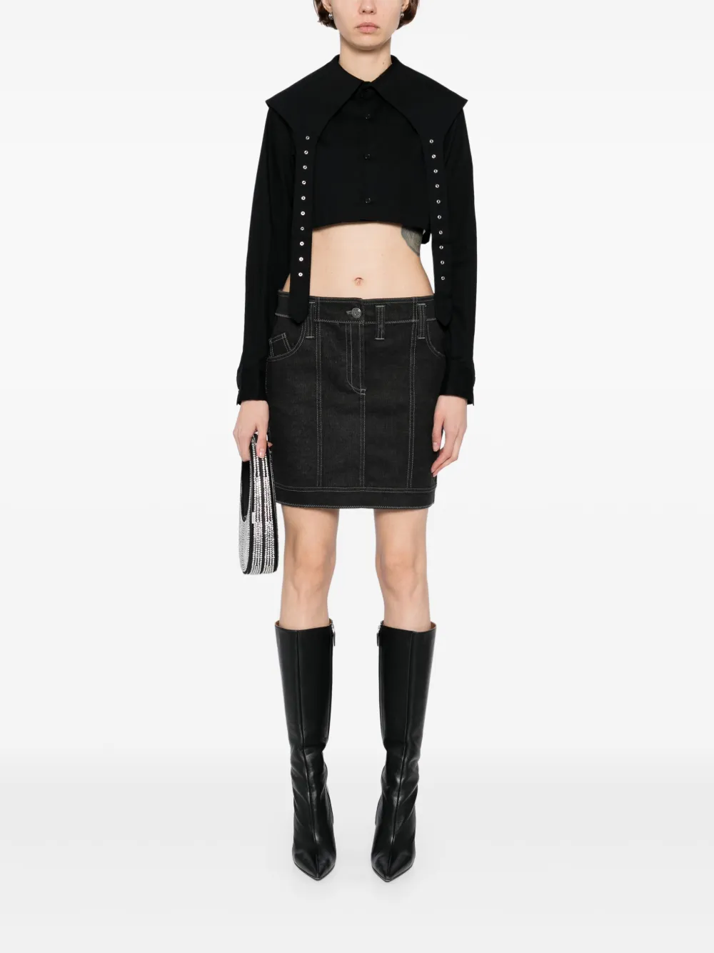 Christian Dior Pre-Owned 2006 denim rok - Zwart