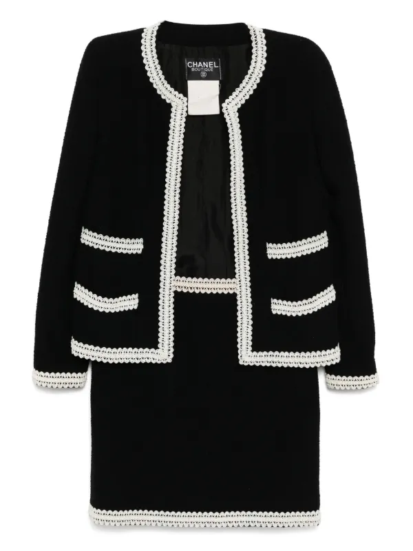 CHANEL Pre-Owned 1994 スカートスーツ | ブラック | FARFETCH JP