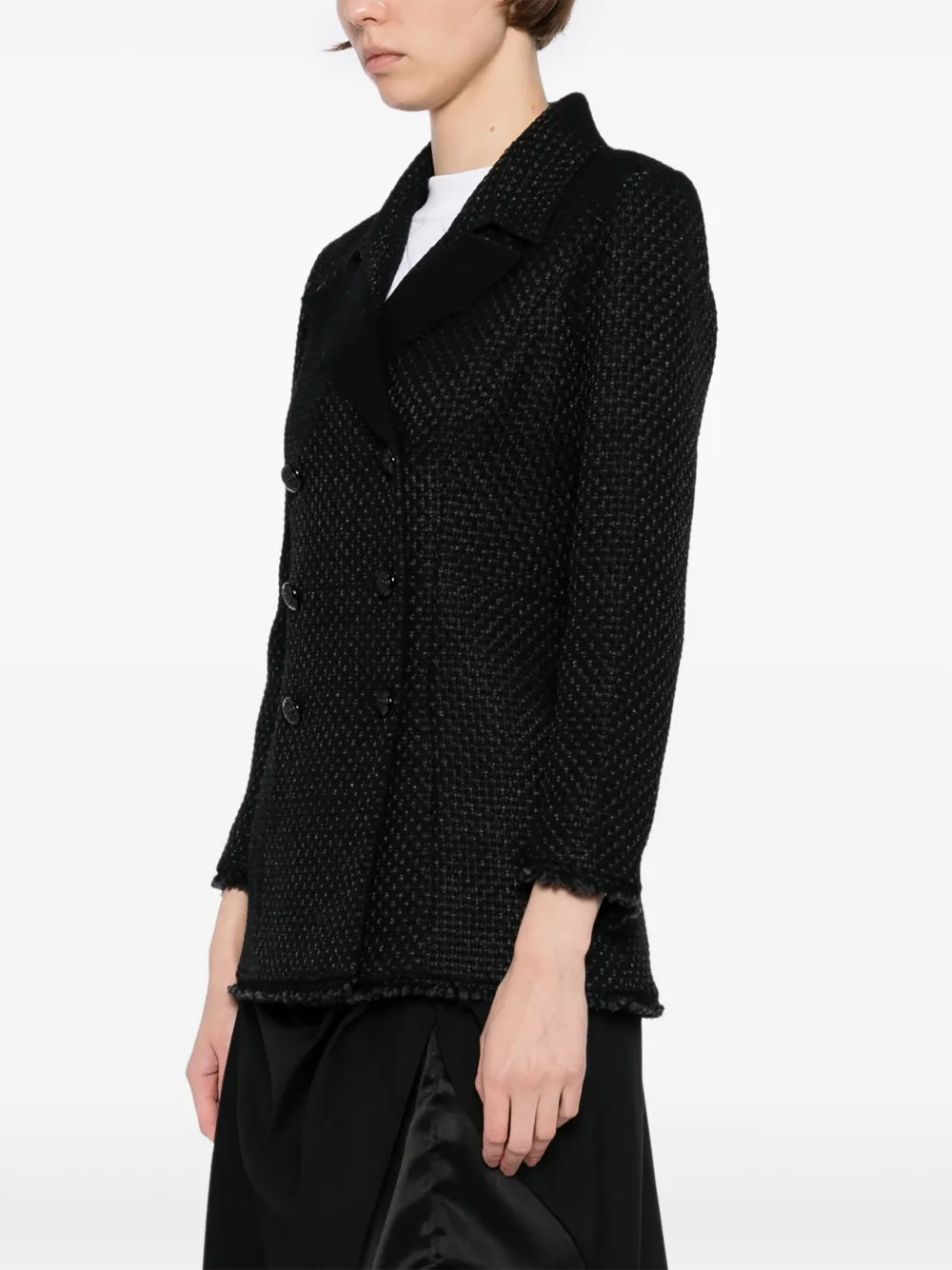 Pre-owned Chanel 2009 Double-breasted Jacket In Black
