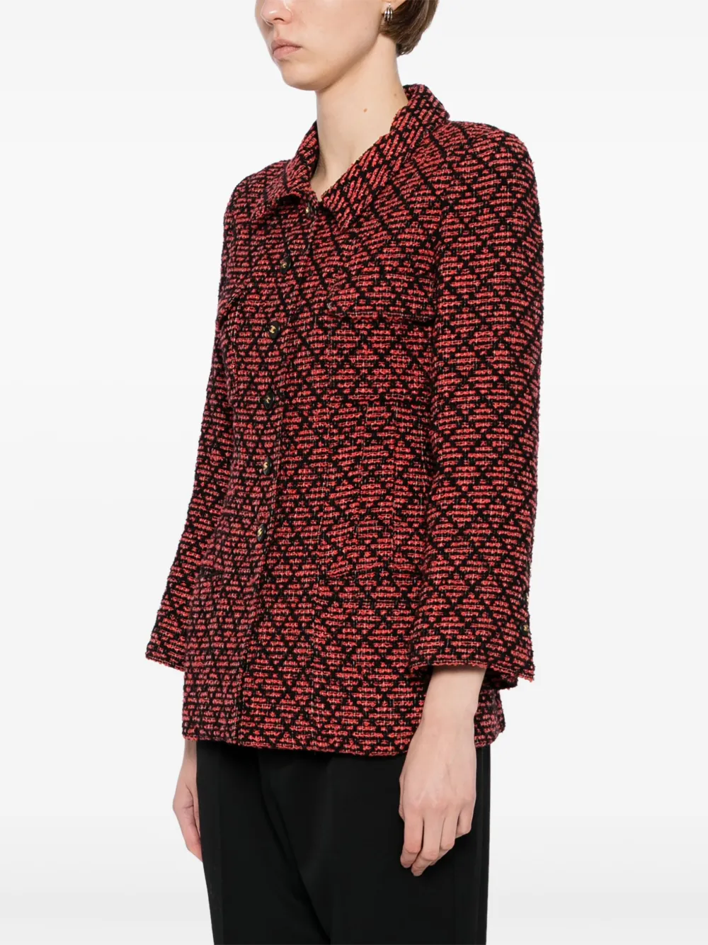 Pre-owned Chanel 1995 Single-breasted Jacket In Red