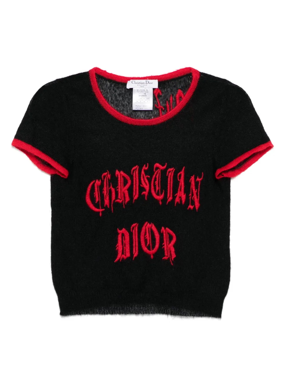 Christian Dior Pre-Owned 2002 ロゴ トップ - ブラック Christian Dior Pre-Owned 2002 ロゴ トップ - ブラック