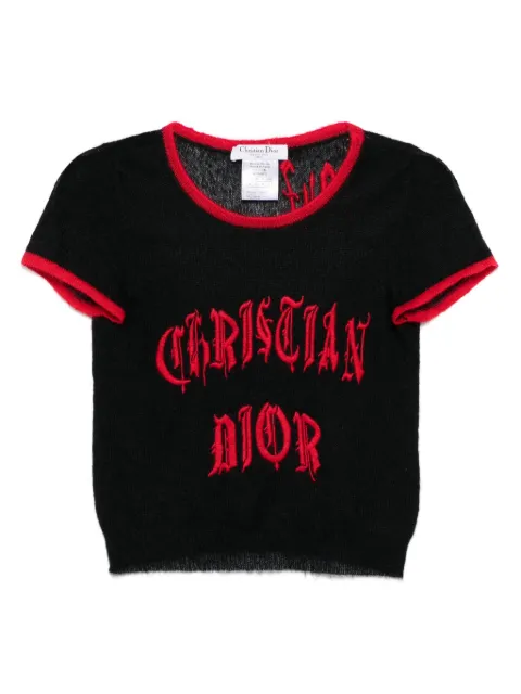 Christian Dior Pre-Owned 2002 logo-embroidered top