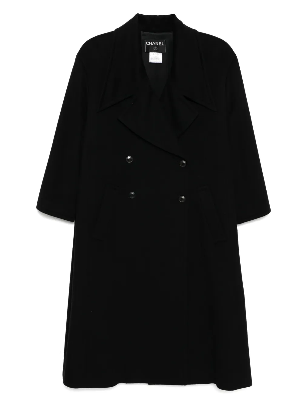 CHANEL Pre-Owned abrigo con doble botonadura 1998 | negro | Image 1