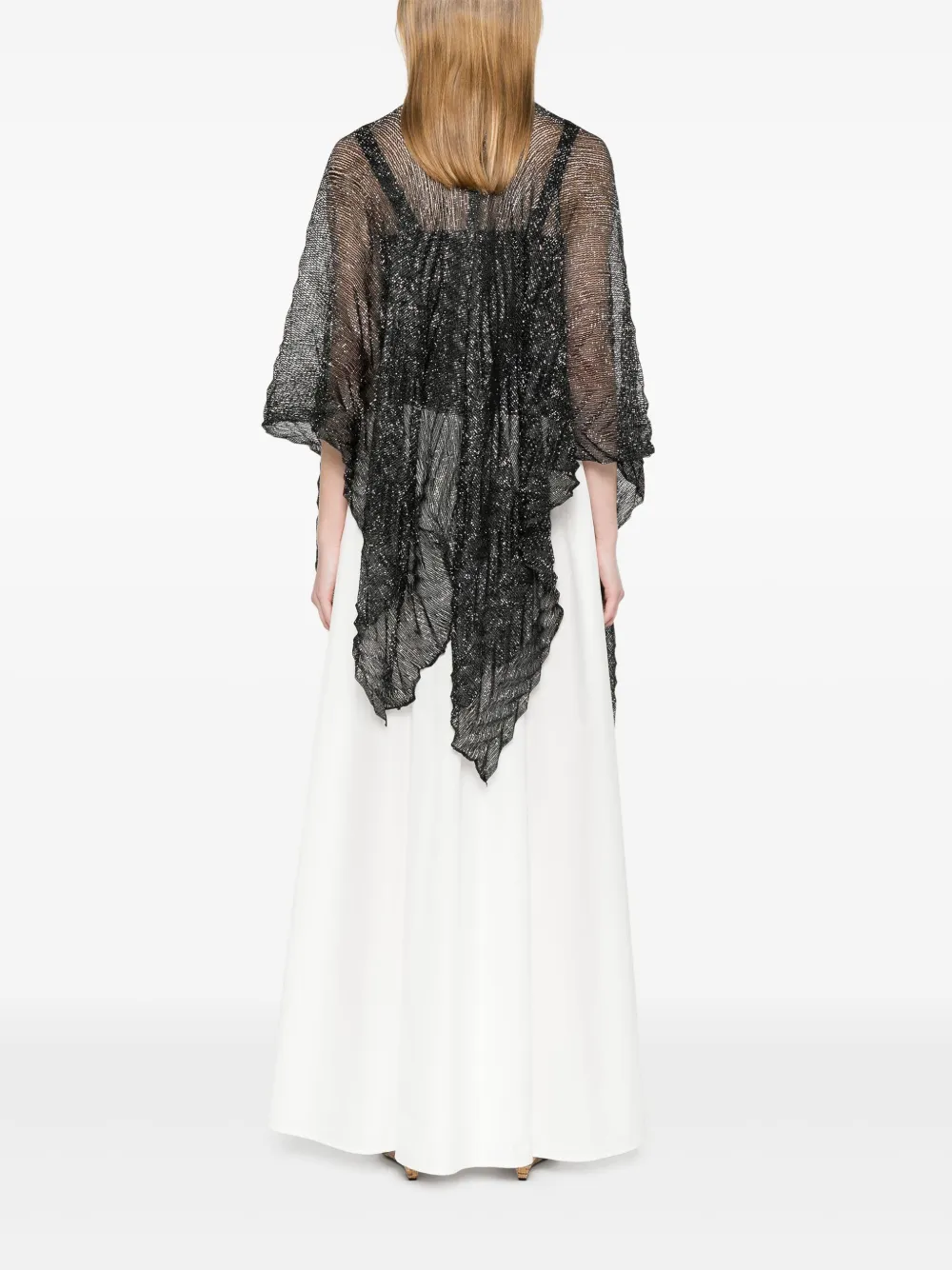 Missoni Geweven cape met zigzag-patroon Zwart