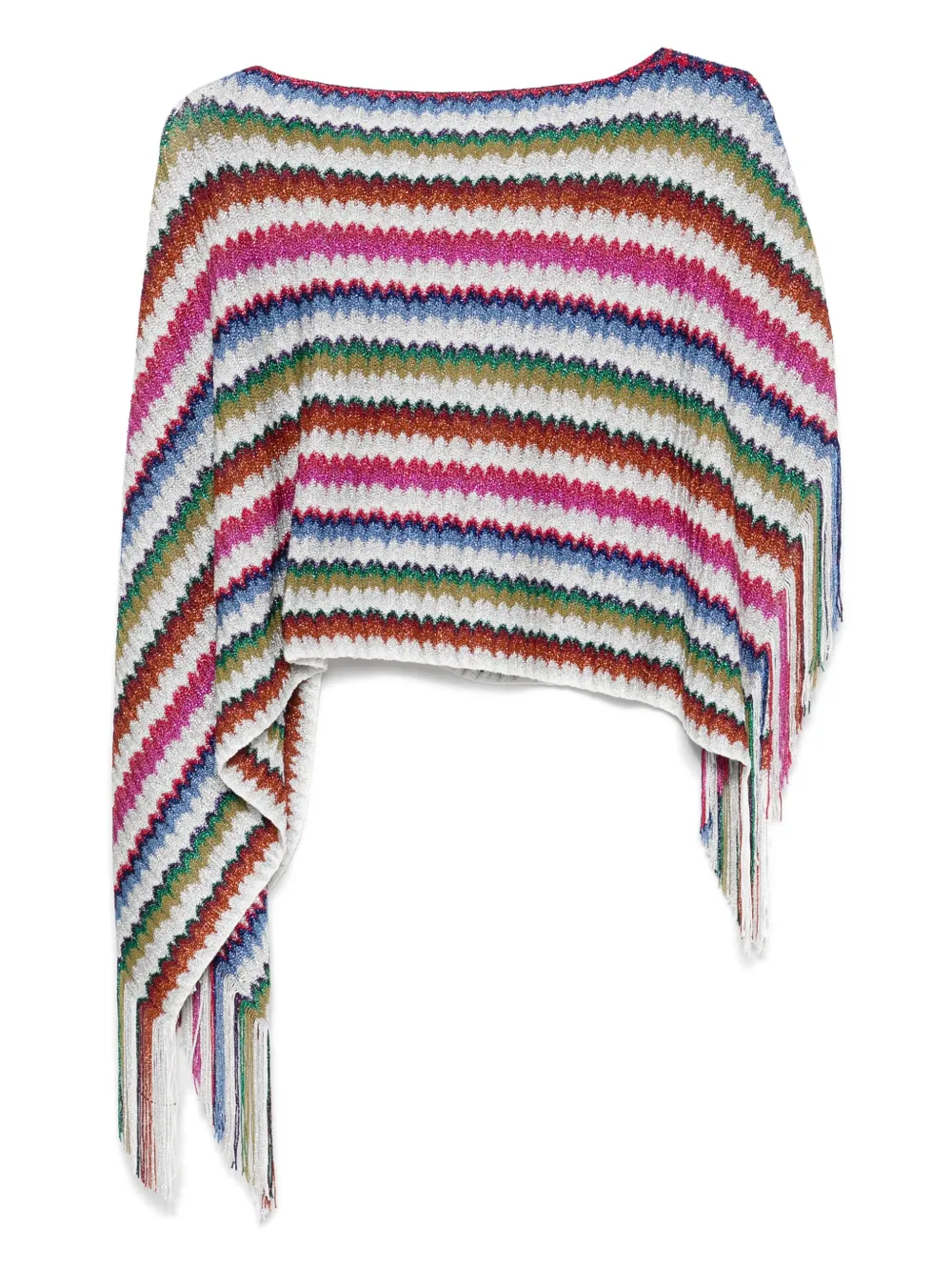 Missoni Gestreepte cape Roze