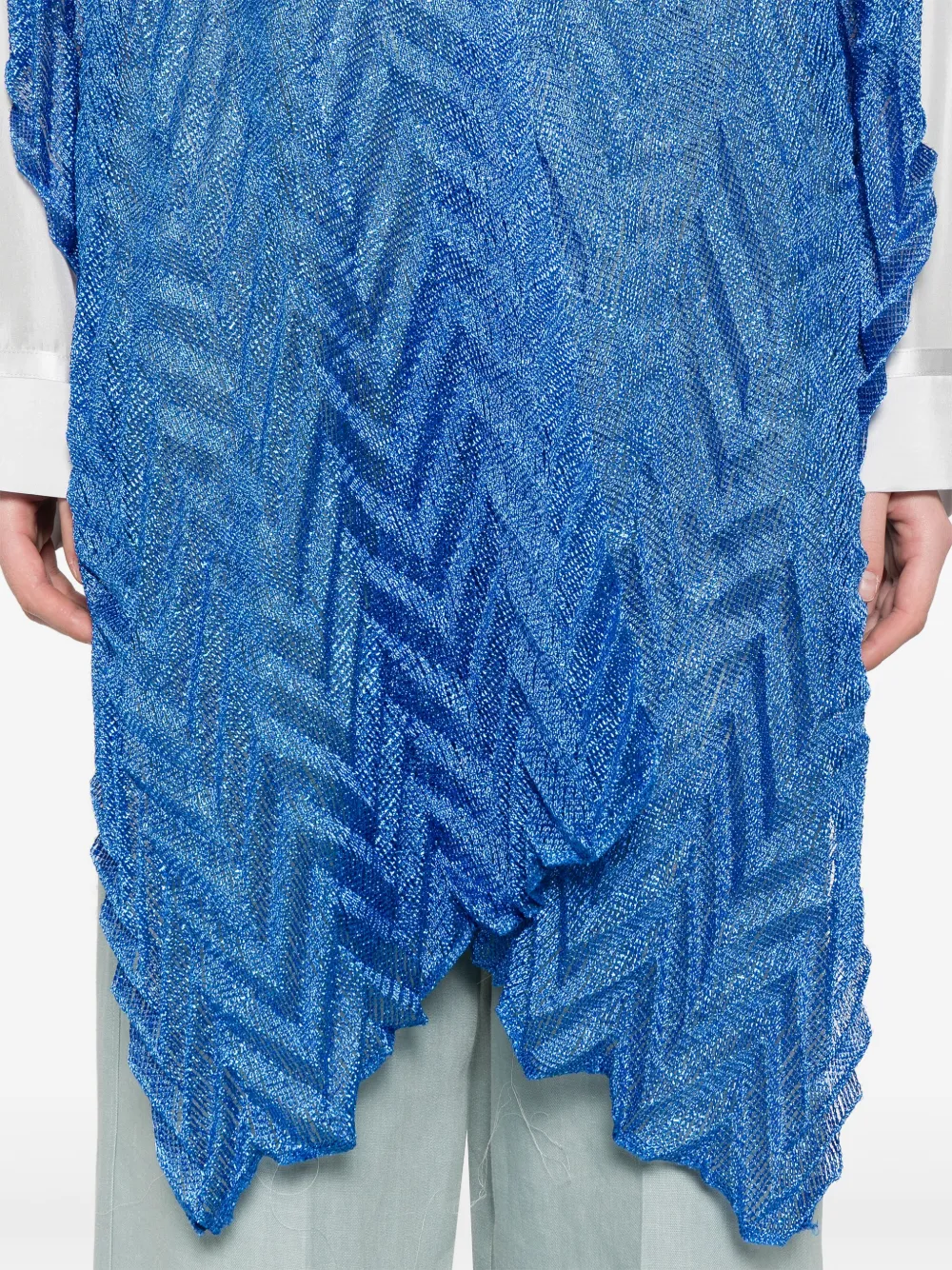 Missoni Geweven cape met zigzag-patroon Blauw