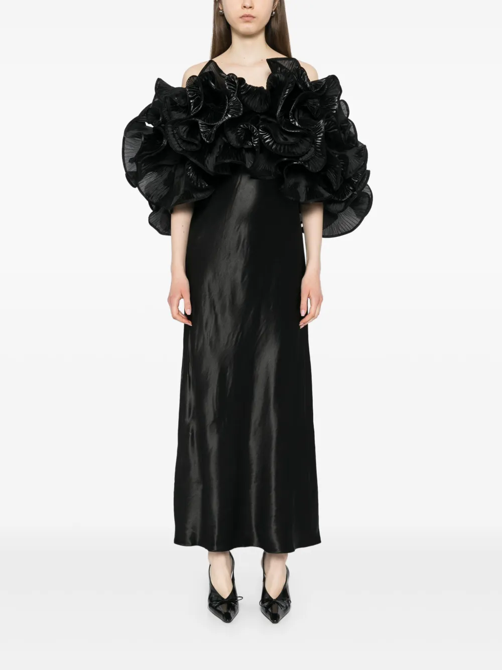 SELEZZA Mai Mid maxi-jurk - Zwart