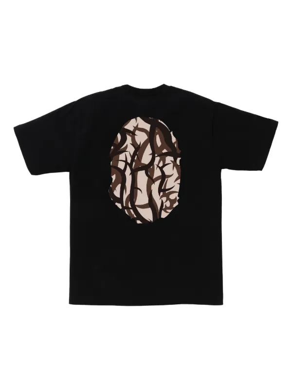 A BATHING APE® Camo Big Head Tシャツ | ブラック | FARFETCH JP