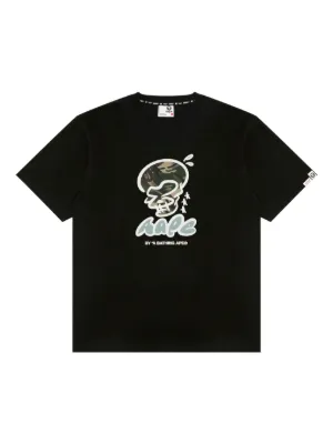 AAPE BY *A BATHING APE® logo-print T-shirt | Black | FARFETCH