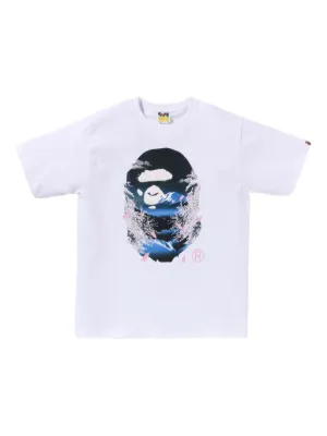 A BATHING APE® カモフラージュ ロゴ Tシャツ | ホワイト | FARFETCH JP