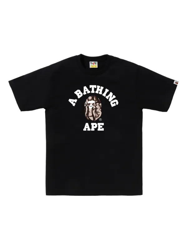 A BATHING APE® Camo College Tシャツ | ブラック | FARFETCH JP