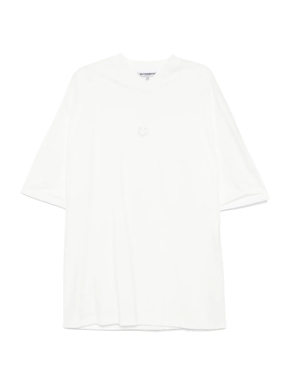Melitta Baumeister Smiley pointed cuffs T-shirt | White | Image 1