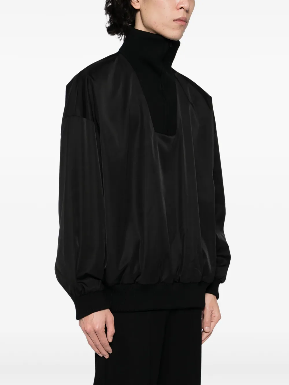 Fear Of God High-neck Pullover Jacket In Black