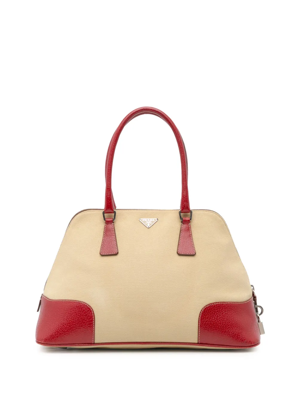 Prada Pre-Owned 2000-2013 チンギアーレ トリム カナパ ハンドバッグ - ブラウン Prada Pre-Owned 2000-2013 チンギアーレ トリム カナパ ハンドバッグ - ブラウン