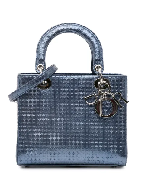 Christian Dior Pre-Owned 2015 medium Microcannage Lady Dior gelakte tas