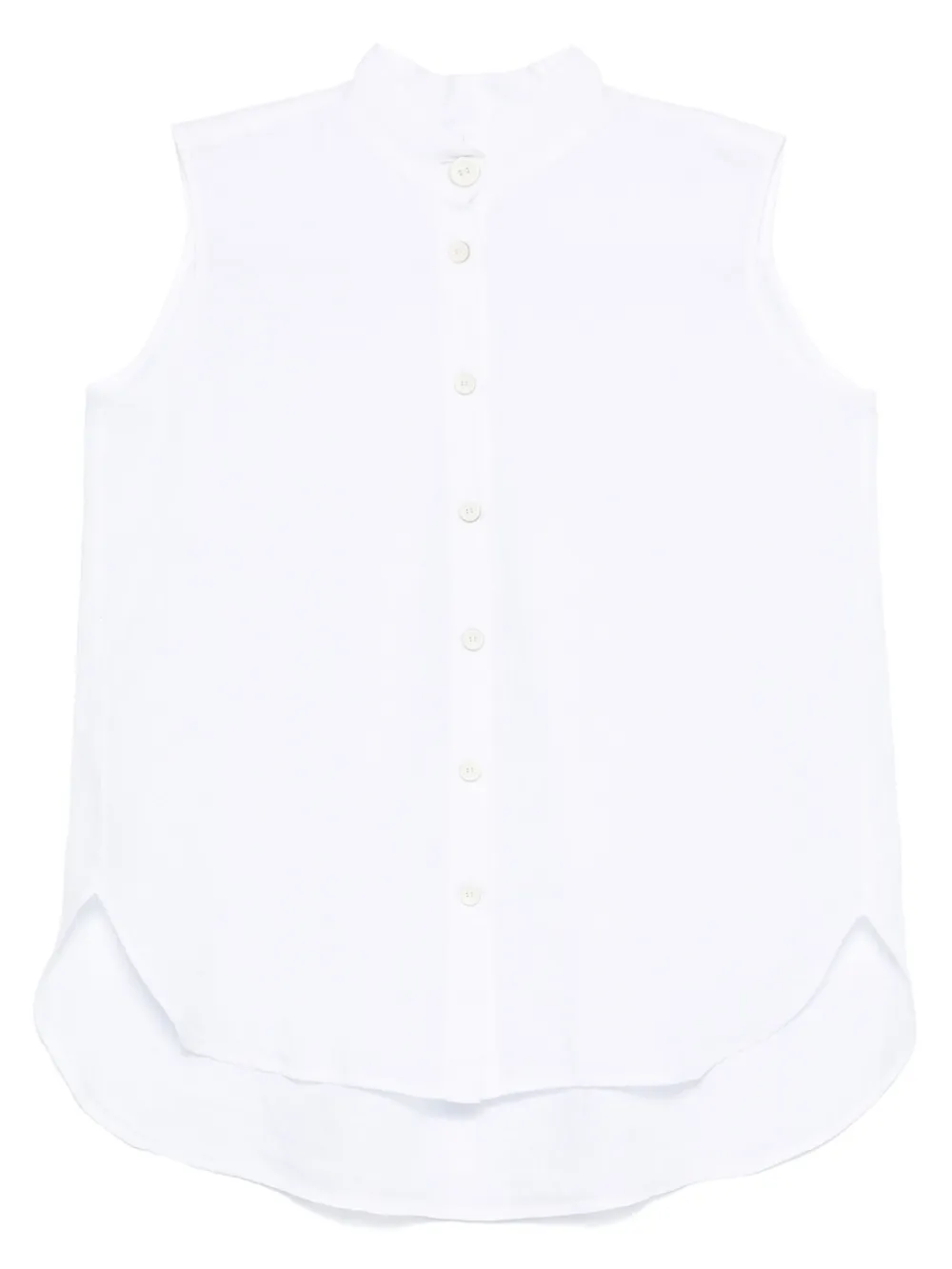 Malo Linnen blouse Wit