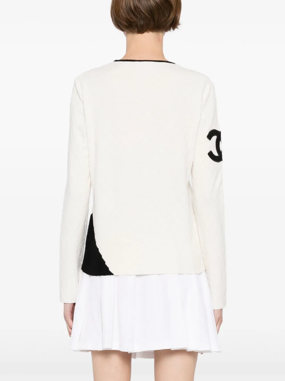 Pre-owned Chanel 2005 Cambon Ligue Top In White
