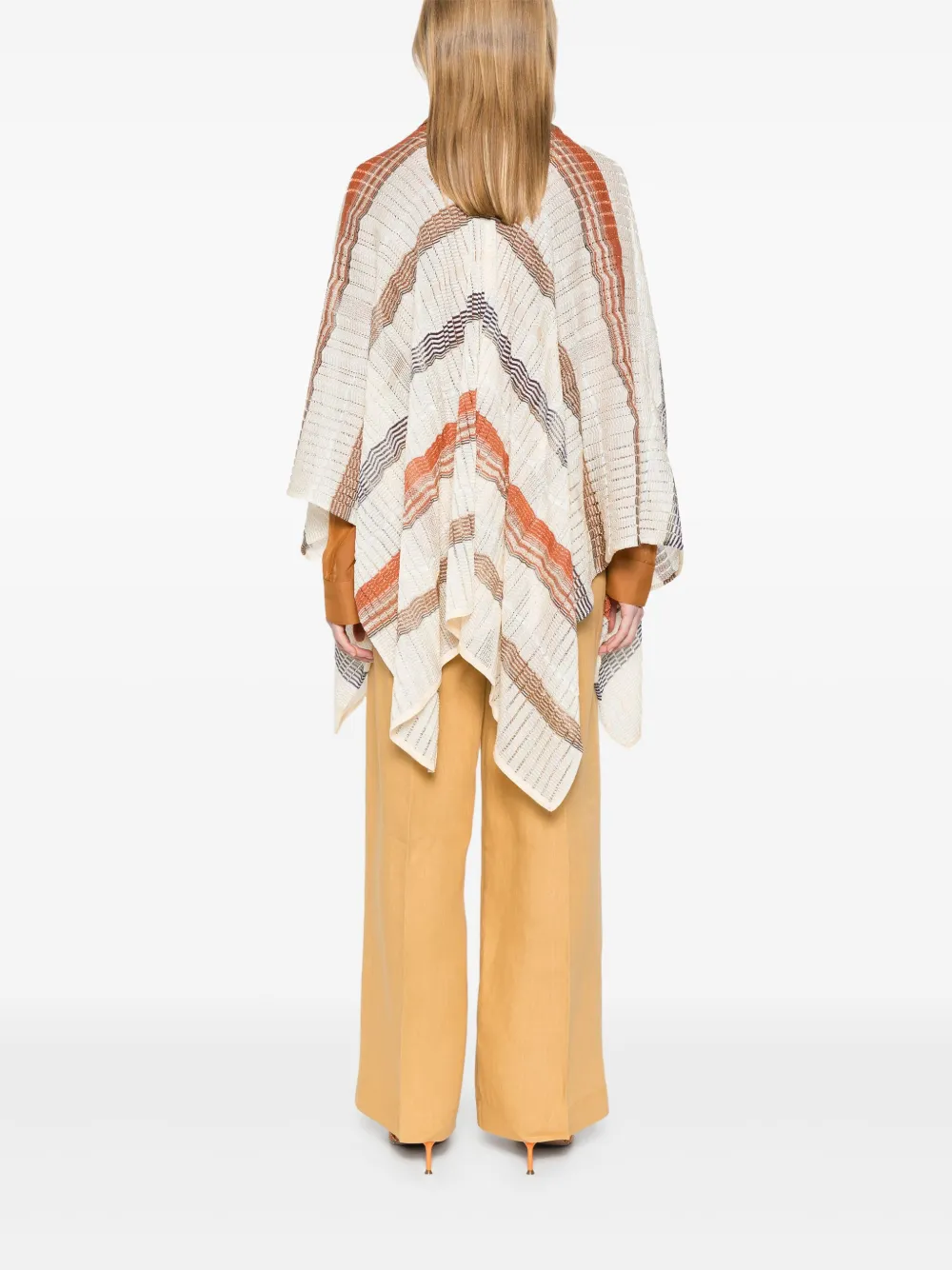 Missoni Gestreepte cape Beige