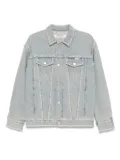 Kimhekim pearl-embellished denim jacket - Blue