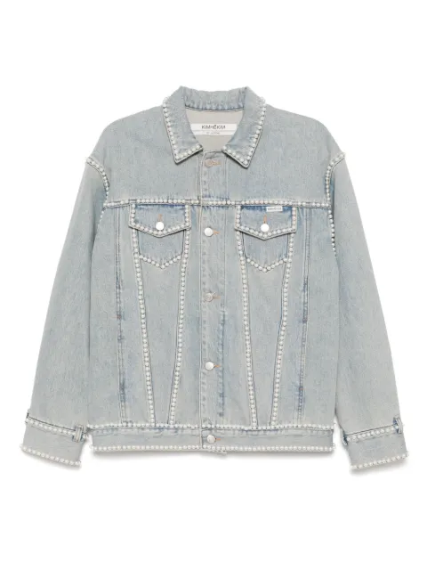 Kimhekim pearl-embellished denim jacket