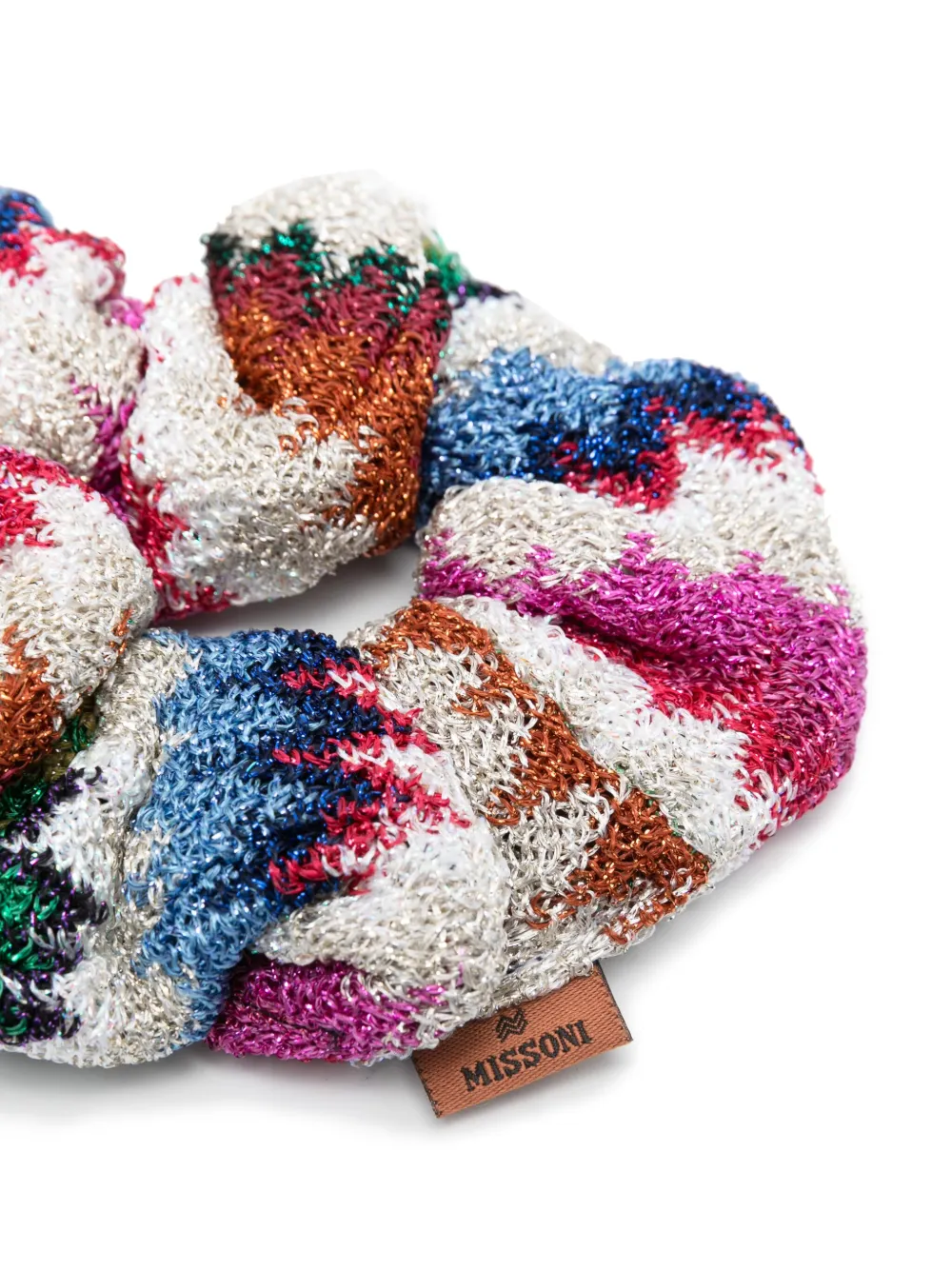 Missoni Scrunchie met zigzag-patroon Roze
