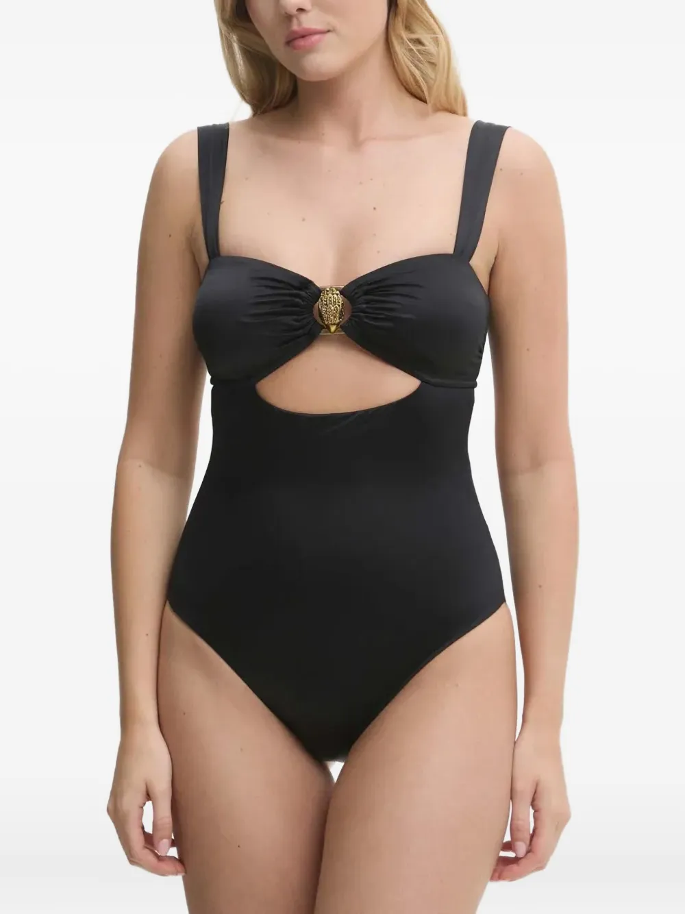 Kurt Geiger London Chelsea cut-out embellished swimsuit | Black | Image 1