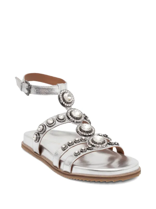 Kurt Geiger London rhinestone-embellished Sandals | Silver | FARFETCH AU