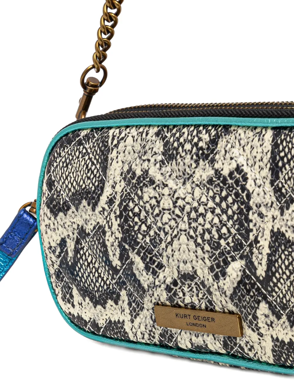 Kurt Geiger London Kleine crossbodytas met slangenprint Grijs
