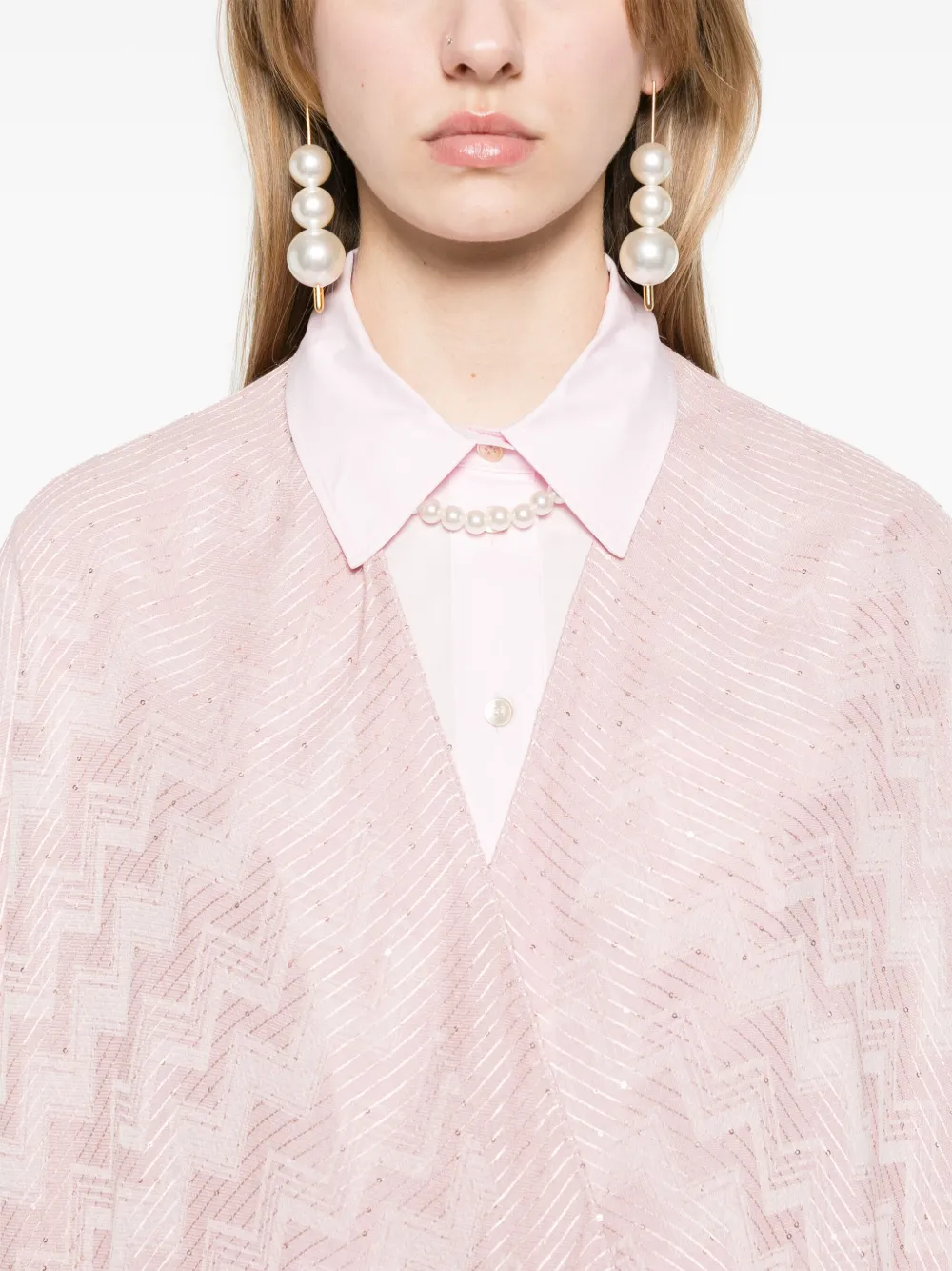 Missoni Cape met zigzag patroon Roze