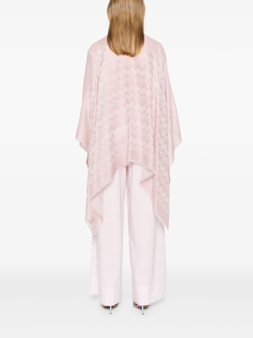 Missoni Cape met zigzag patroon Roze