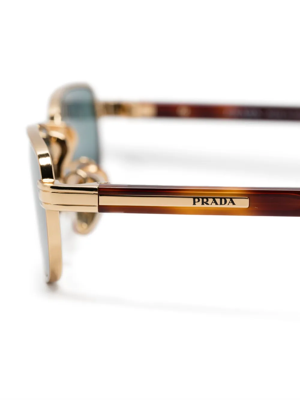 Prada Eyewear Zonnebril met rechthoekig montuur Bruin