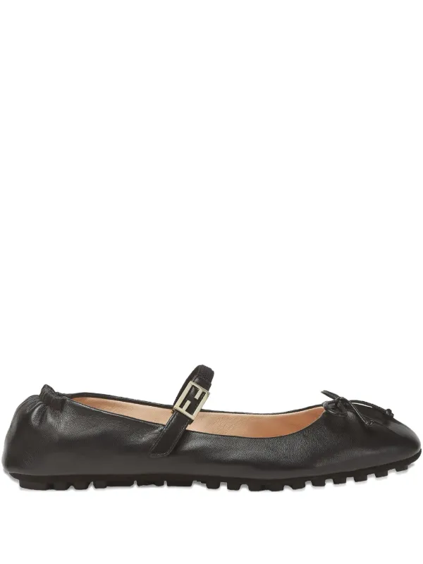 Fendi Baguette Ballet Flats in Black