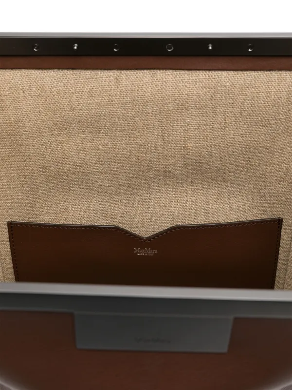 Max Mara ブラウン クロコダイル風 クラッチバッグ Max Mara ブラウン クロコダイル風 クラッチバッグ Max Mara