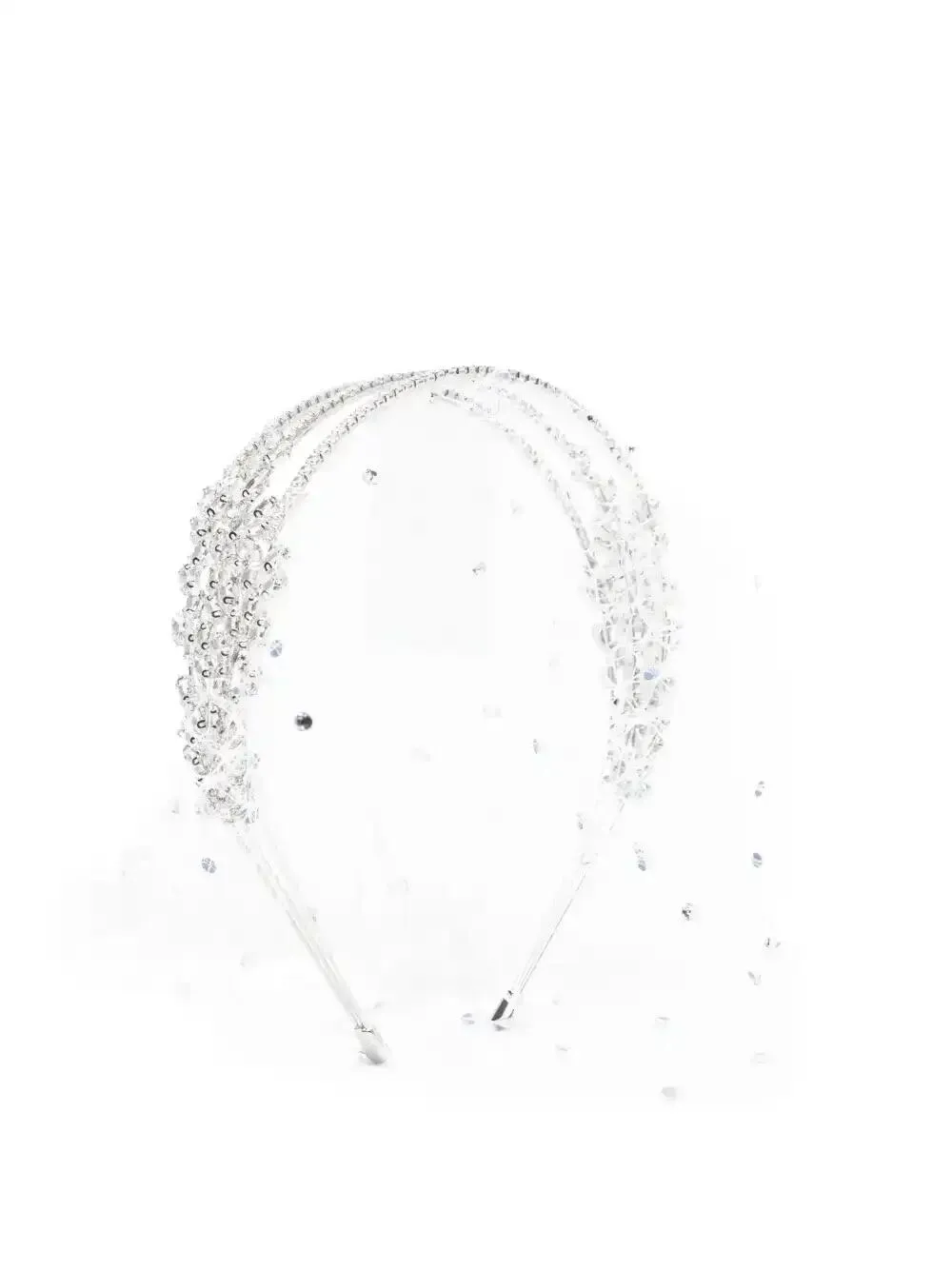crystal-embellished veil headband
