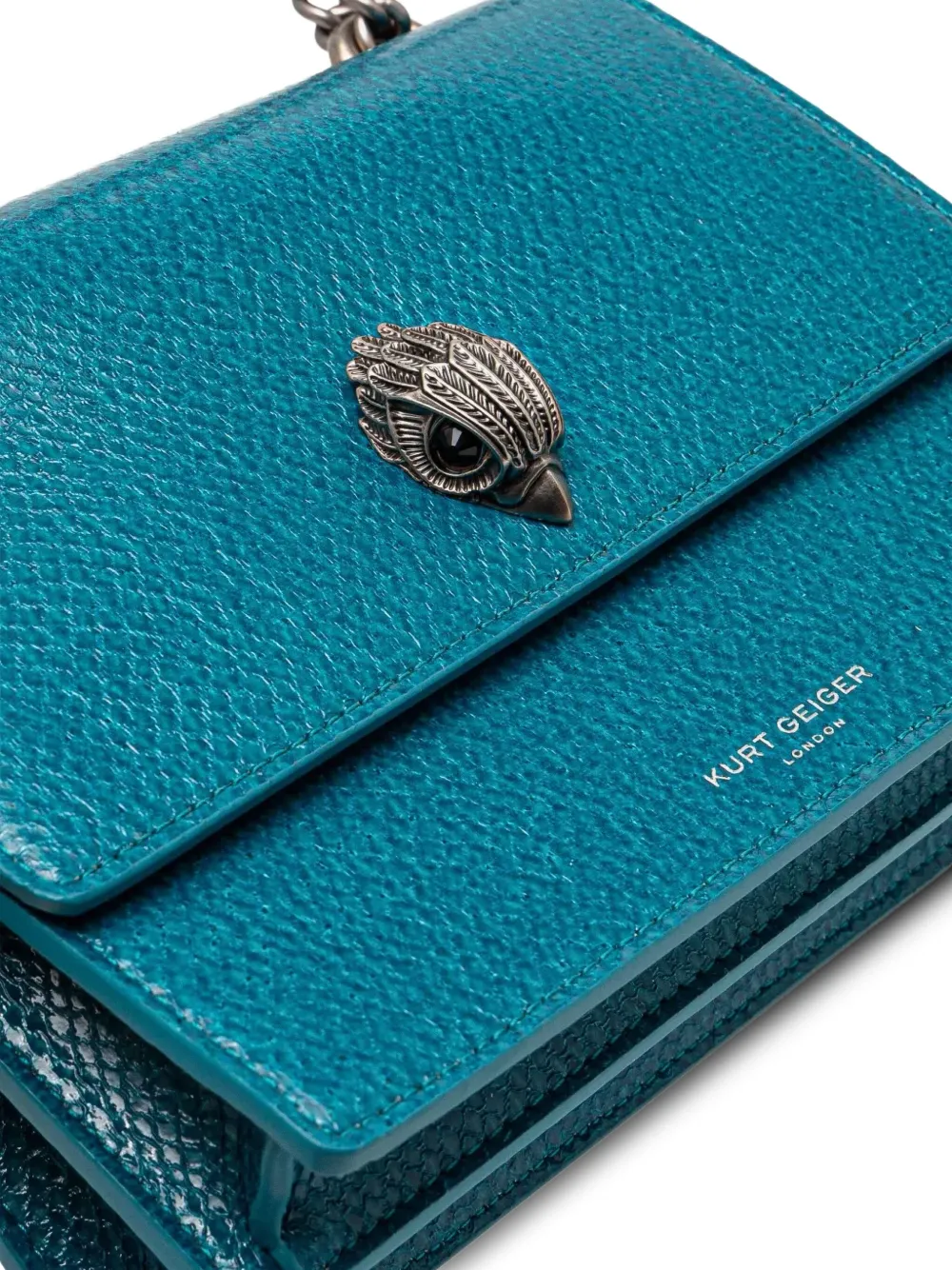 Kurt Geiger Shoreditch Textured Cross Body Bag In Blue