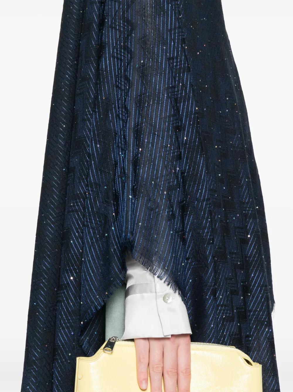 Missoni Geweven cape met zigzag-patroon Blauw