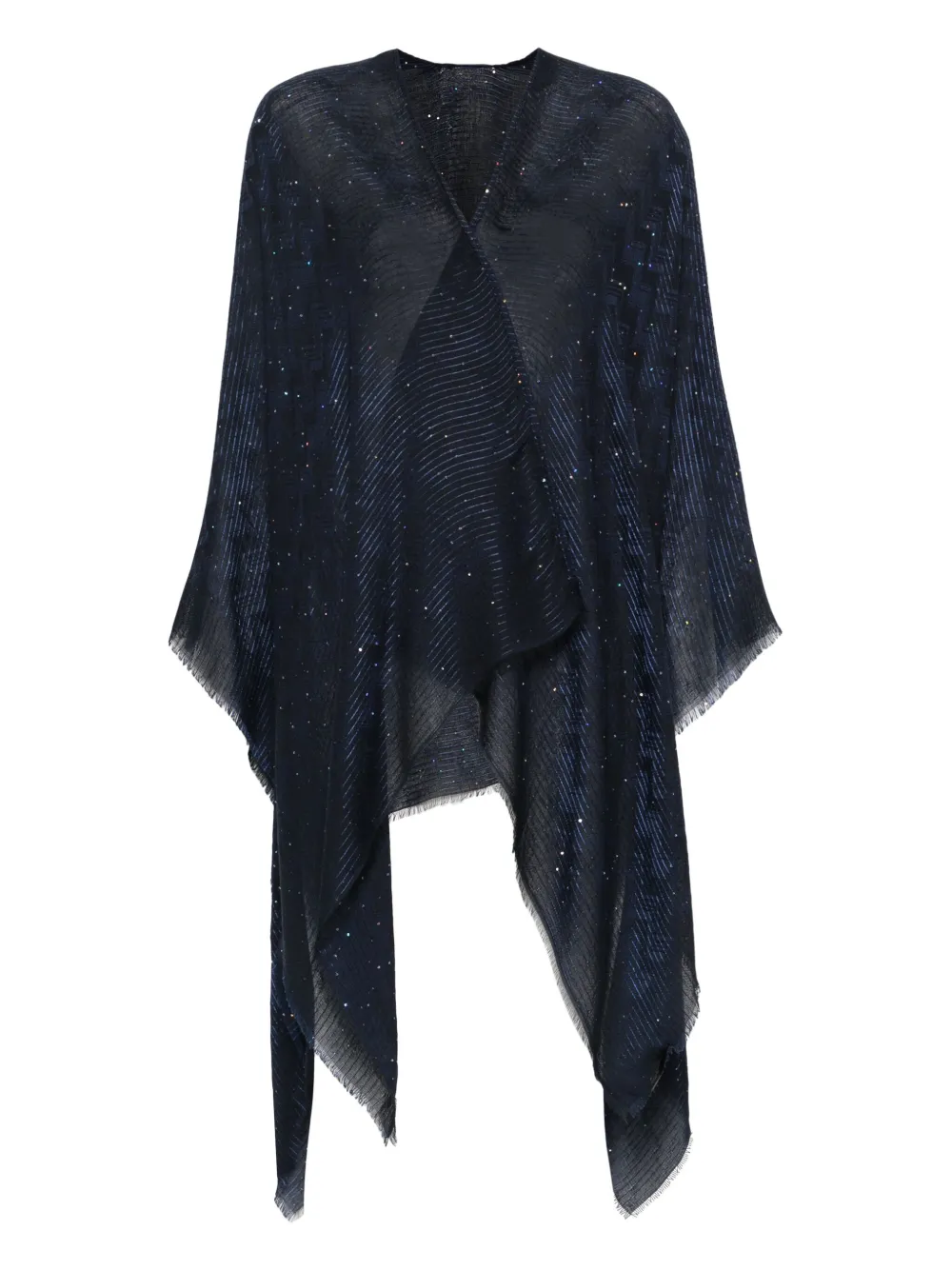 zigzag-woven cape